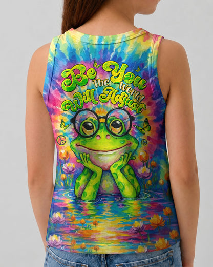BE YOU THE WORLD WILL ADJUST FROG KIDS ALL OVER PRINT  - TLTW1106261