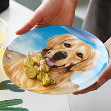 Load image into Gallery viewer, Golden Retriever Custom Household Pet Ceramic Plate
