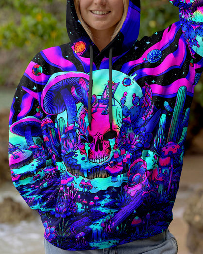 PSYCHEDELIC SKULL  HIPPIE ALL OVER PRINT   - TLNT1305262
