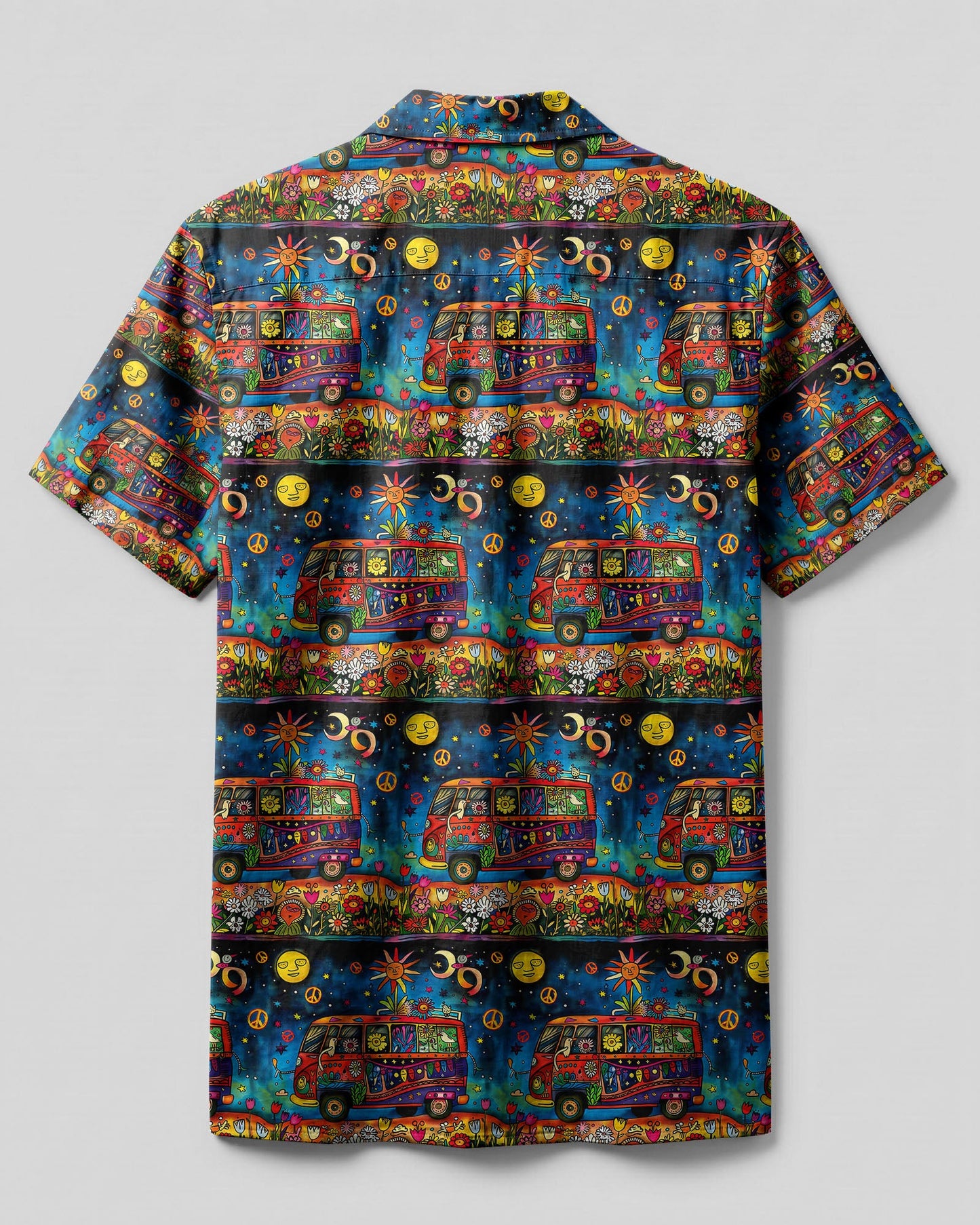 HIPPIE BUS FLOWER CAMP SHIRT - TLTW0904251