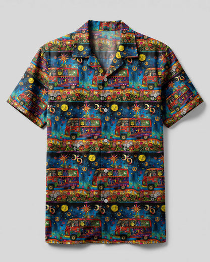 HIPPIE BUS FLOWER CAMP SHIRT - TLTW0904251
