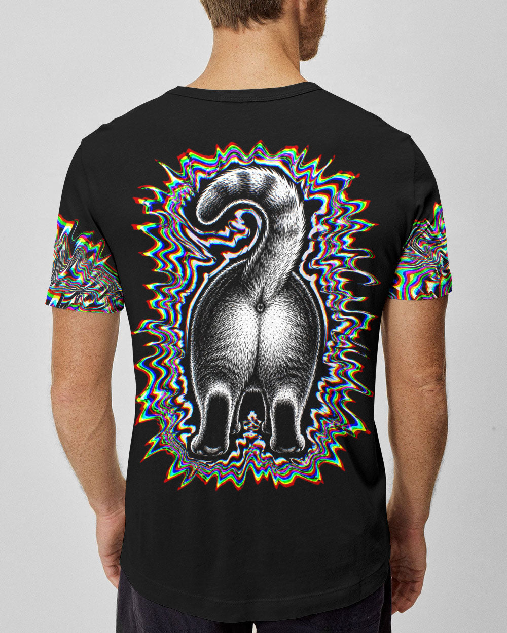 FUNNY CAT GLITCH AURA  ALL OVER PRINT - TLTW2705264