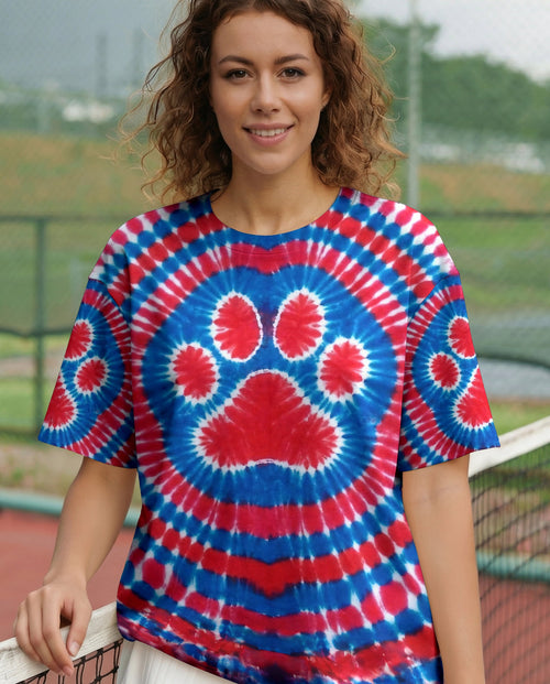 RED WHITE AND BLUE PAW ALL OVER PRINT - TYPQ0104261
