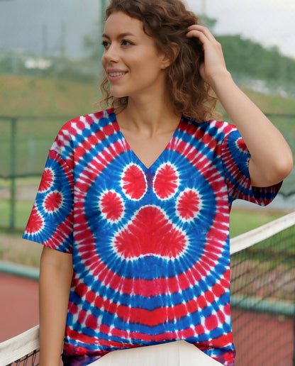 RED WHITE AND BLUE PAW ALL OVER PRINT - TYPQ0104261