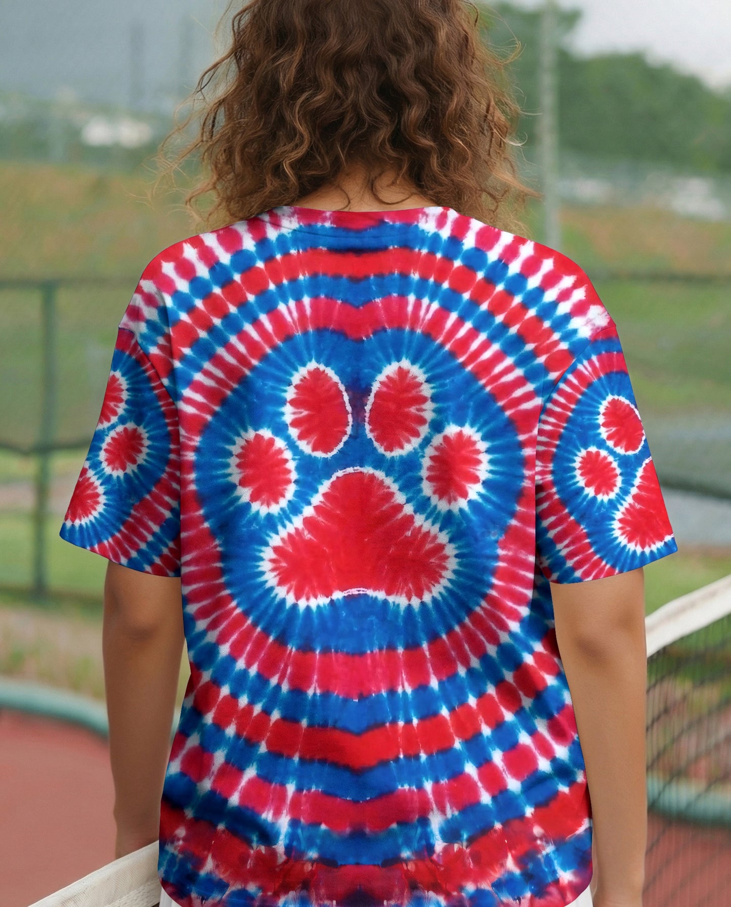 RED WHITE AND BLUE PAW ALL OVER PRINT - TYPQ0104261