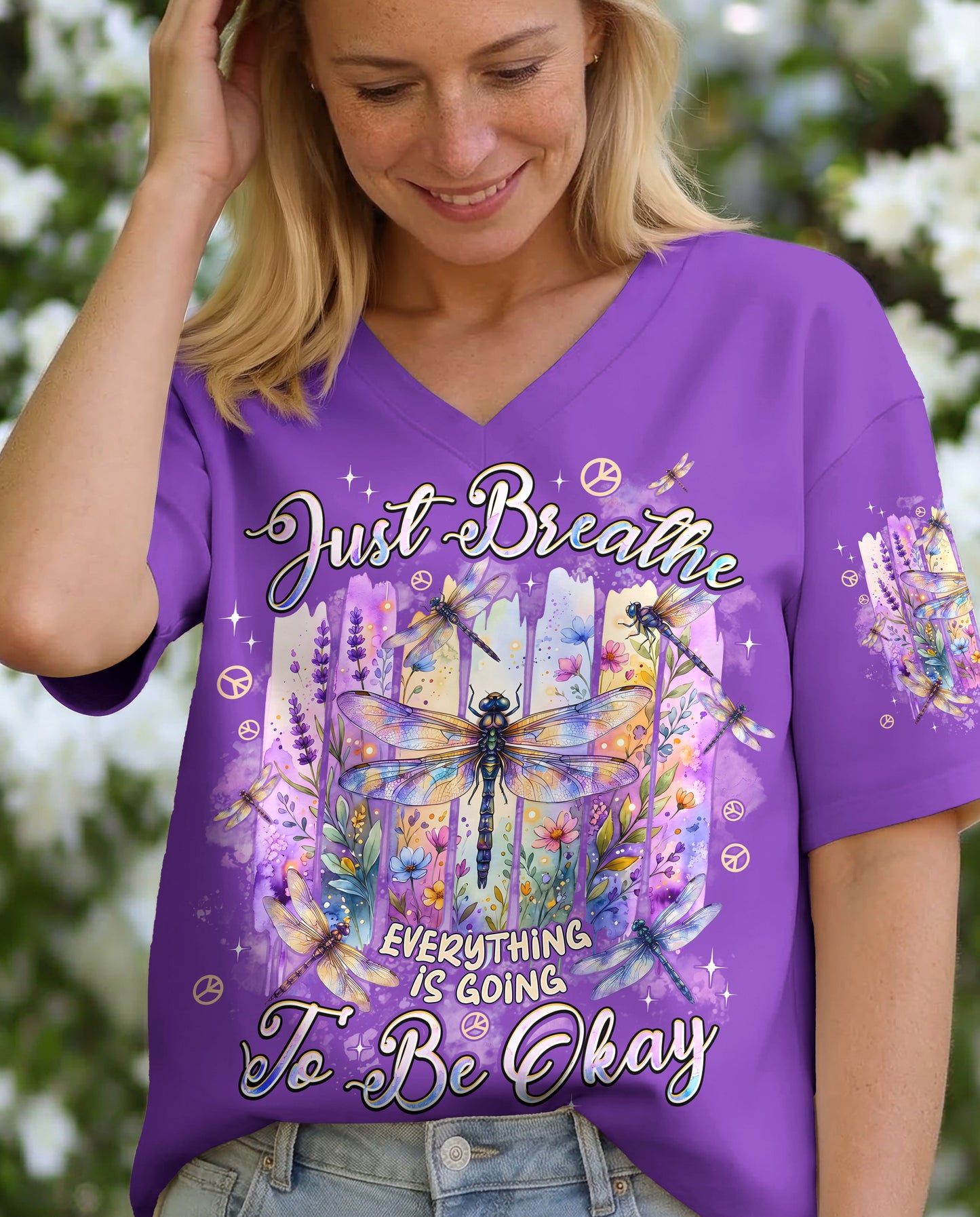 JUST BREATHE DRAGONFLY ALL OVER PRINT - TYPQ0406261