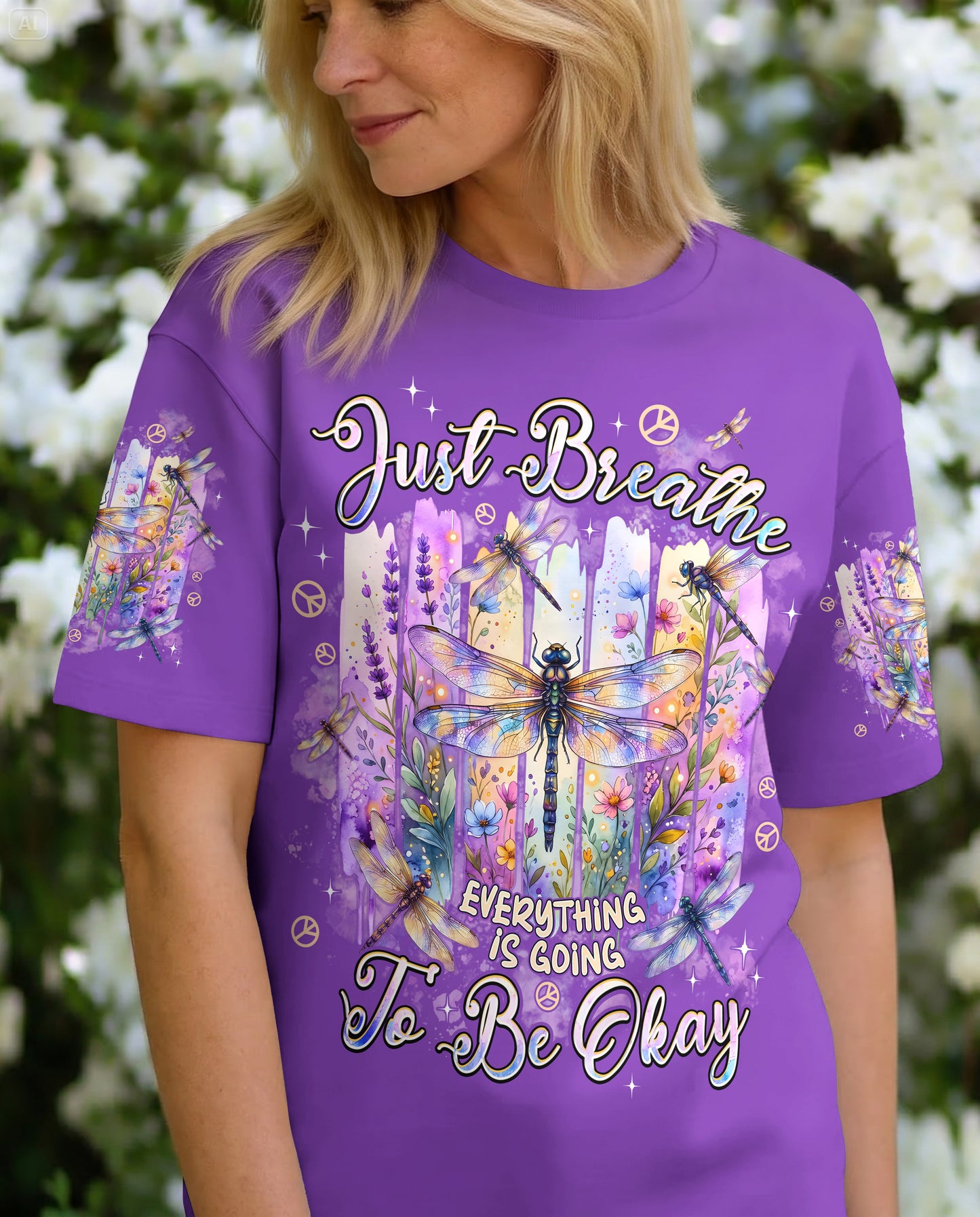 JUST BREATHE DRAGONFLY ALL OVER PRINT - TYPQ0406261