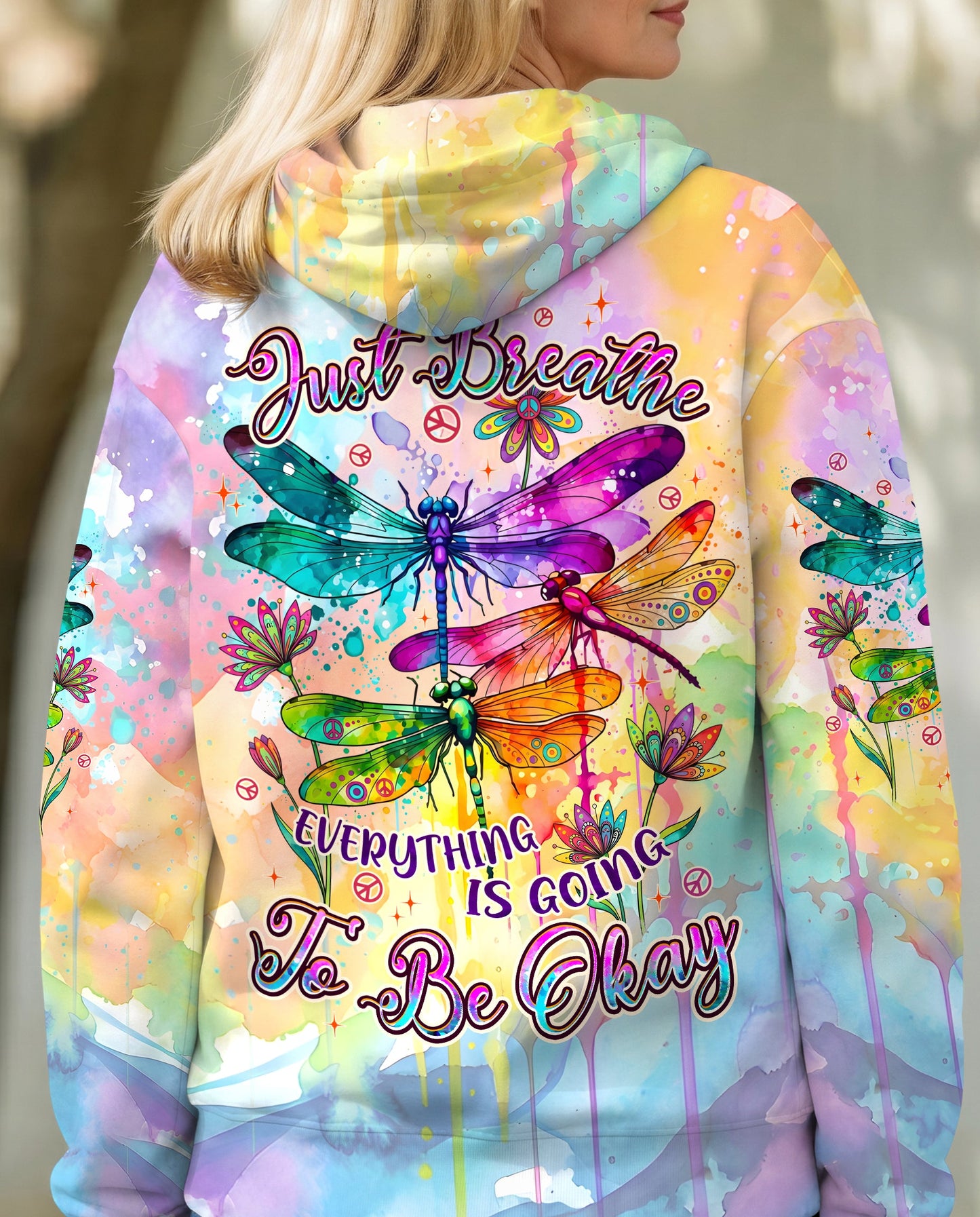 JUST BREATHE DRAGONFLY ALL OVER PRINT - TYPQ1205262