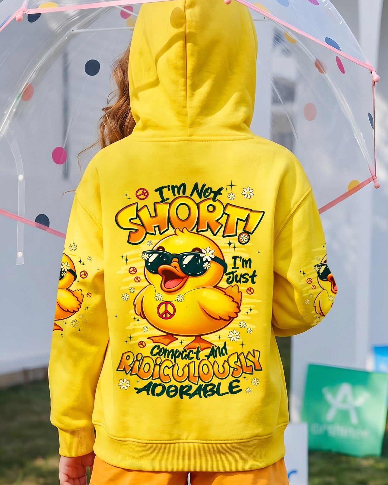 I'M NOT SHORT DUCK HIPPIE KIDS ALL OVER PRINT - TYPQ1206261