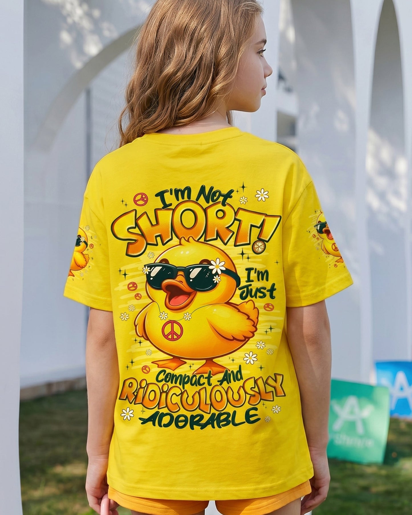 I'M NOT SHORT DUCK HIPPIE KIDS ALL OVER PRINT - TYPQ1206261
