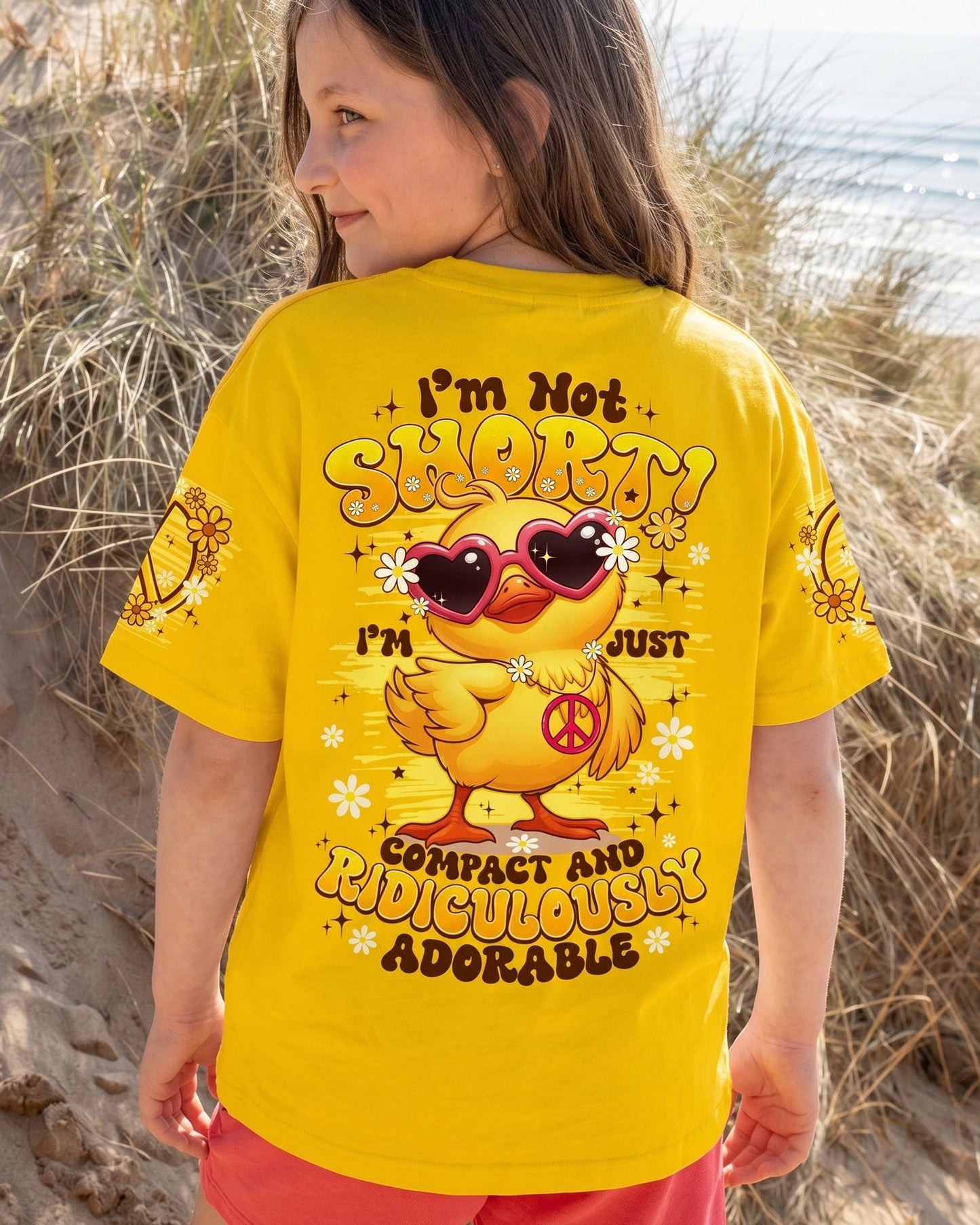 I'M NOT SHORT DUCK HIPPIE KIDS ALL OVER PRINT - TYPQ1206262