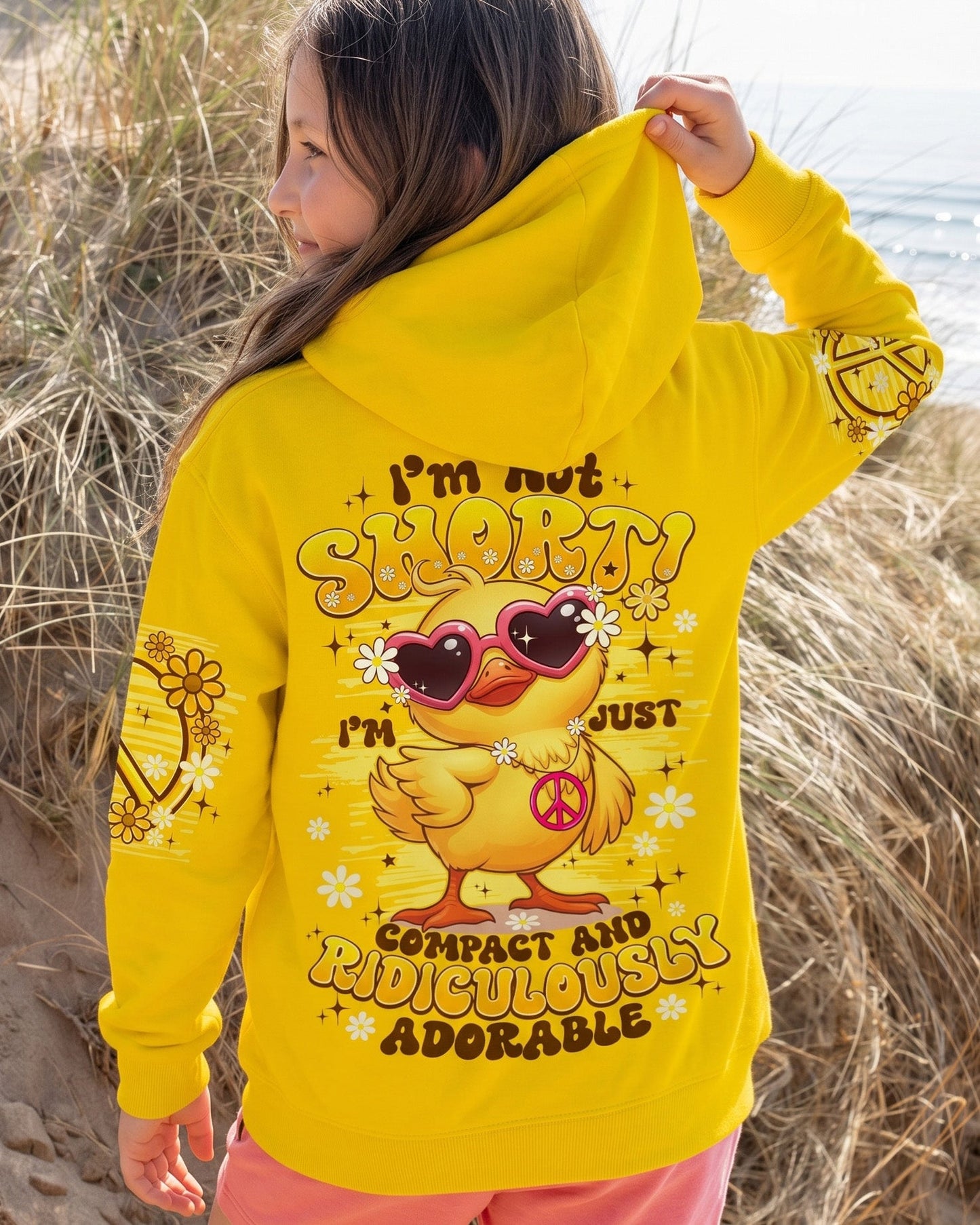 I'M NOT SHORT DUCK HIPPIE KIDS ALL OVER PRINT - TYPQ1206262