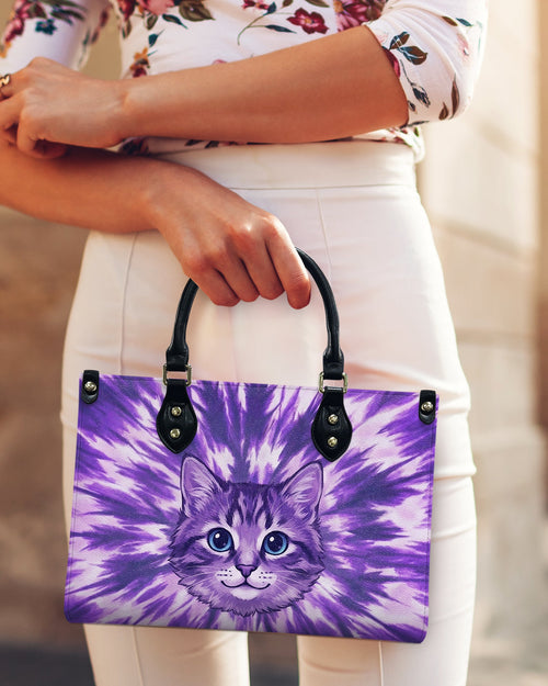 PURPLE AURA CAT LEATHER HANDBAG - TYPQ13042611