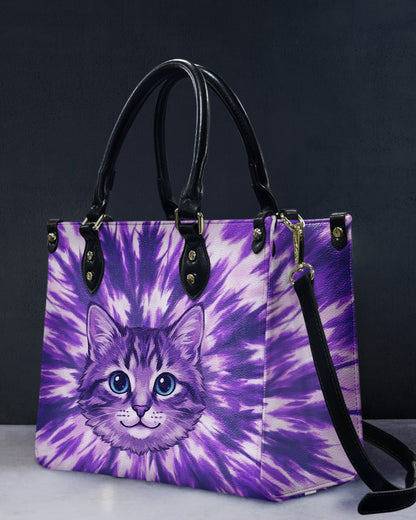 PURPLE AURA CAT LEATHER HANDBAG - TYPQ13042611