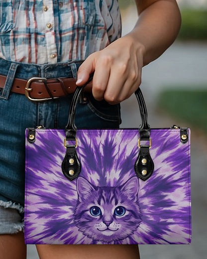 PURPLE AURA CAT LEATHER HANDBAG - TYPQ13042611