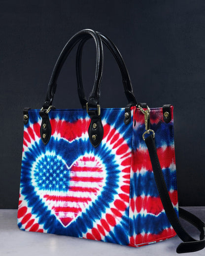 AMERICAN FLAG HEART LEATHER HANDBAG - TYPQ1304263