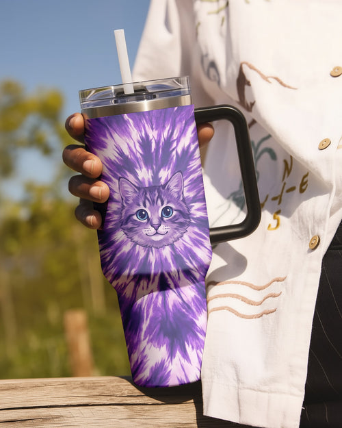 PURPLE AURA CAT TUMBLER - TYPQ1304267