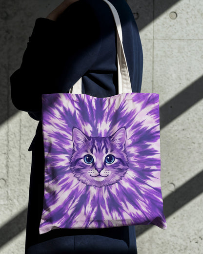 PURPLE AURA CAT TOTE BAG - TYPQ1304268