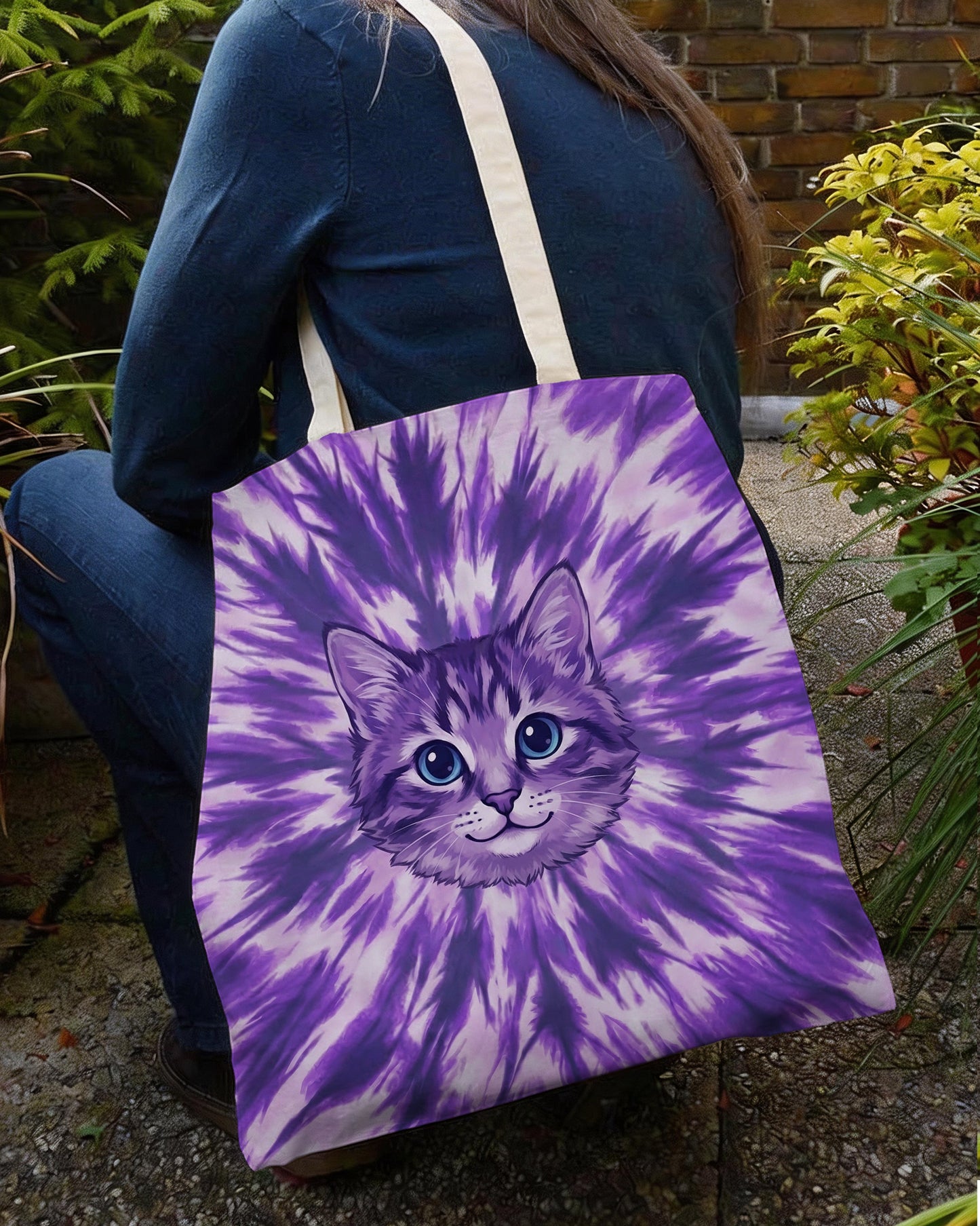 PURPLE AURA CAT TOTE BAG - TYPQ1304268