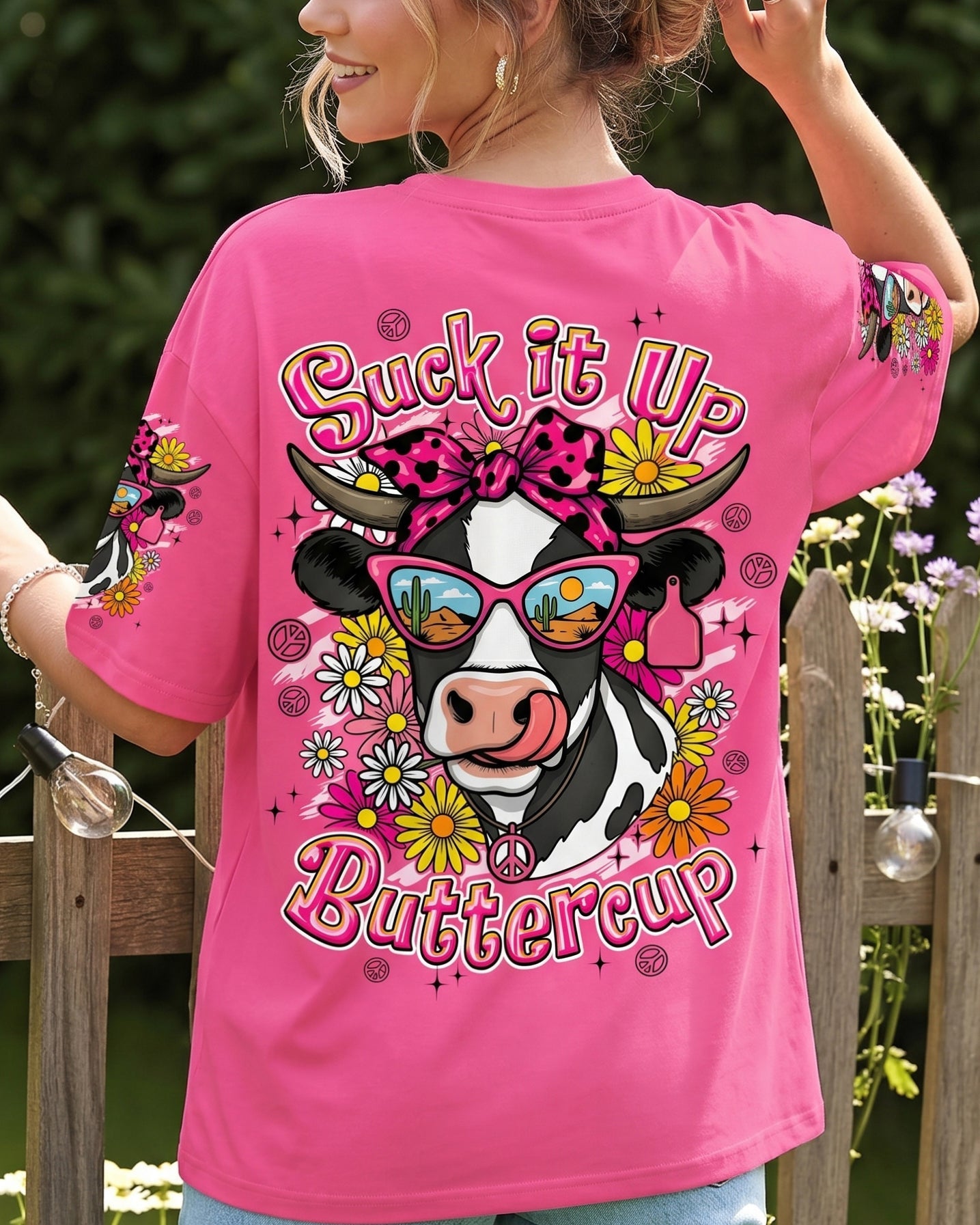 SUCK IT UP BUTTERCUP COW ALL OVER PRINT - TYPQ1306262
