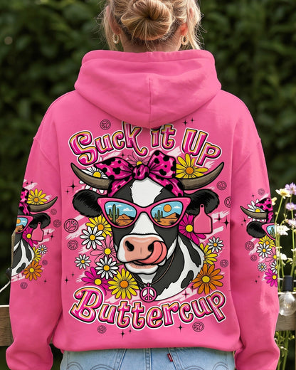 SUCK IT UP BUTTERCUP COW ALL OVER PRINT - TYPQ1306262