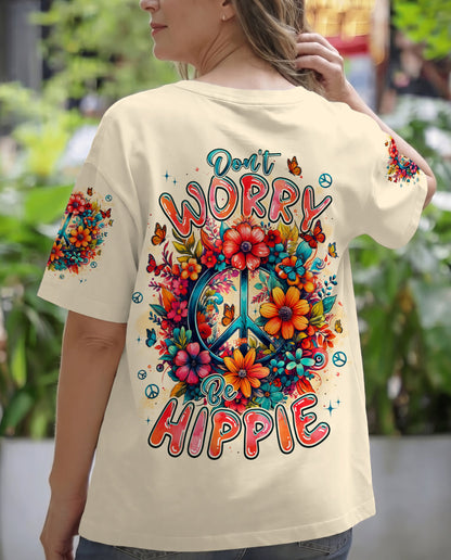 DON'T WORRY BE HIPPIE FLOWERS ALL OVER PRINT - TYPQ1404261