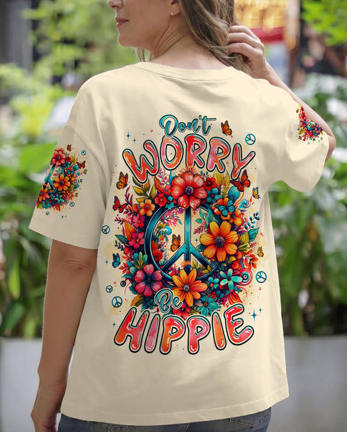DON'T WORRY BE HIPPIE FLOWERS ALL OVER PRINT - TYPQ1404261