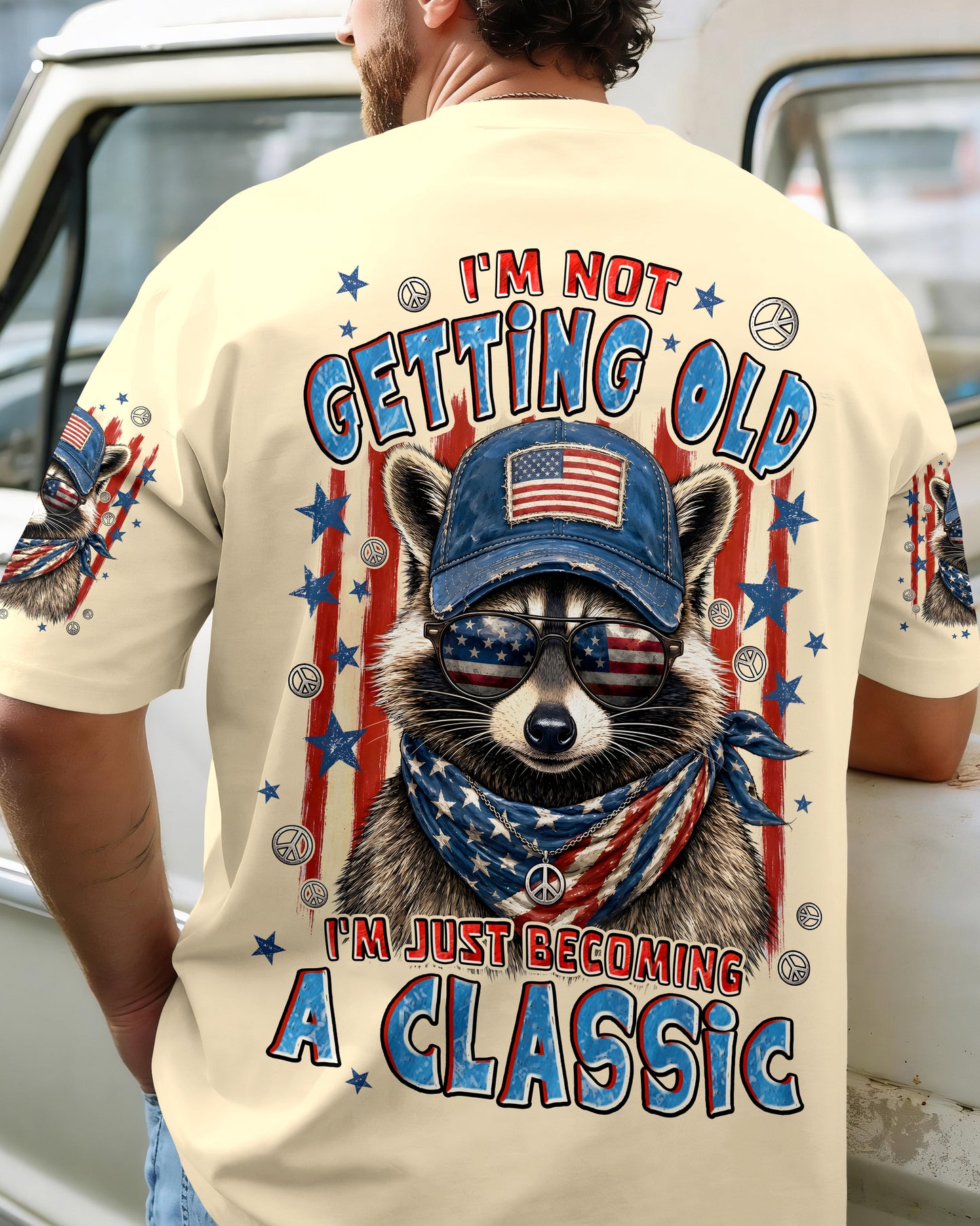 I'M NOT GETTING OLD RACCOON ALL OVER PRINT - TYPQ1405262