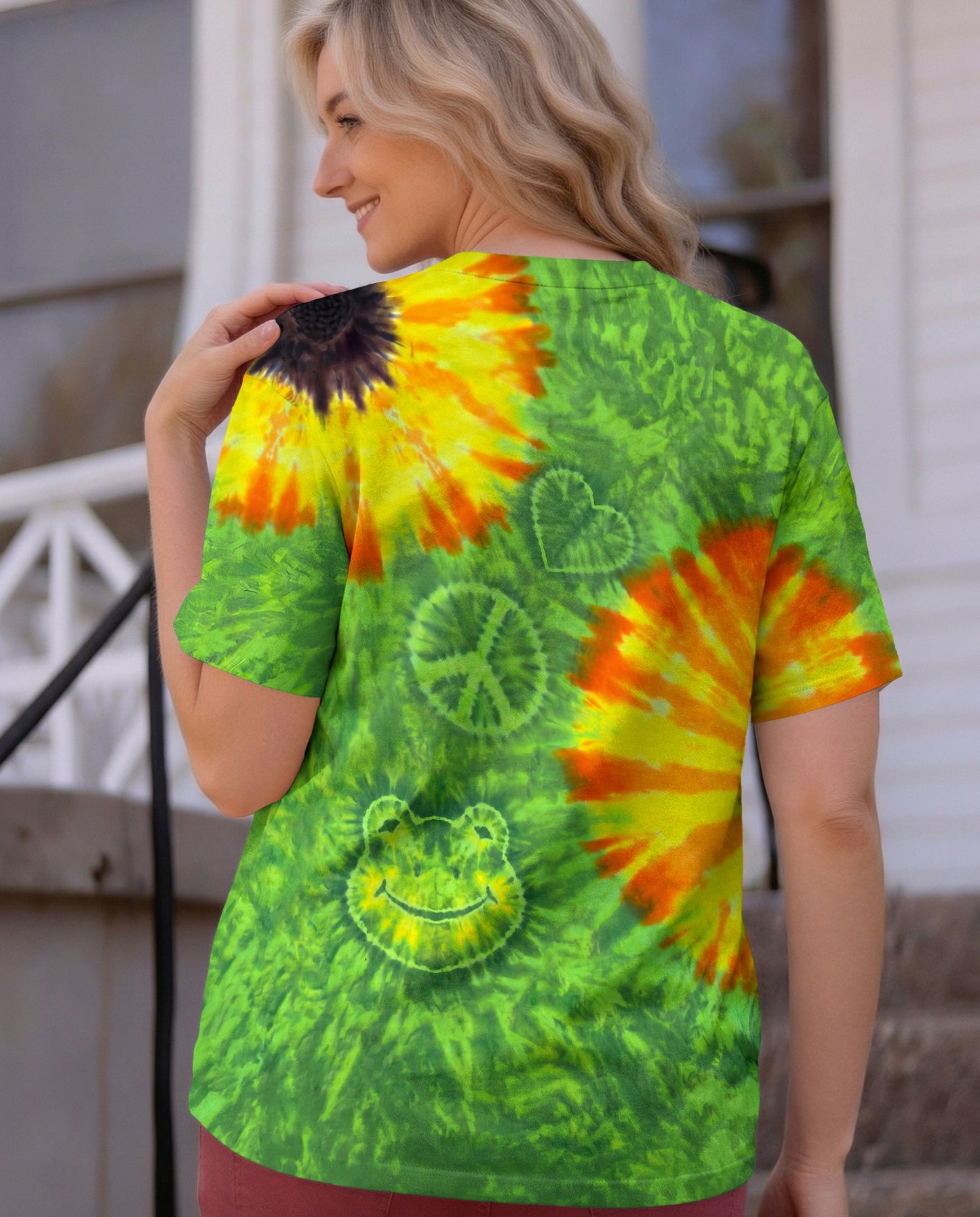 FLOWER PEACE LOVE FROG ALL OVER PRINT - TYPQ1504261