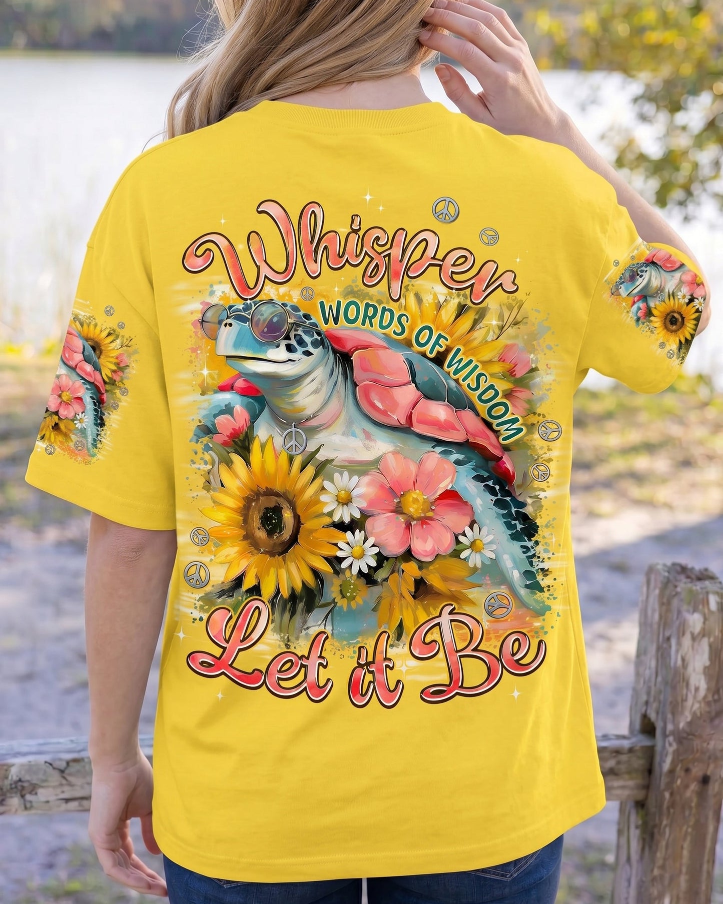 WHISPER WORDS OF WISDOM LET IT BE TURTLE ALL OVER PRINT - TYPQ1706242