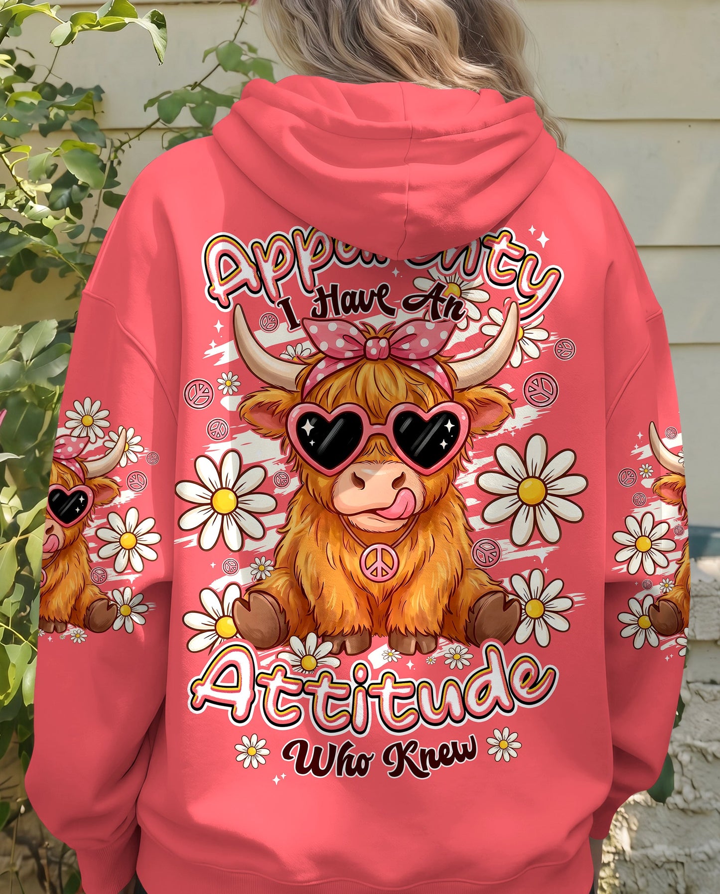 APPARENTLY I HAVE AN ATTITUDE WHO KNEW COW ALL OVER PRINT - TYPQ2206261