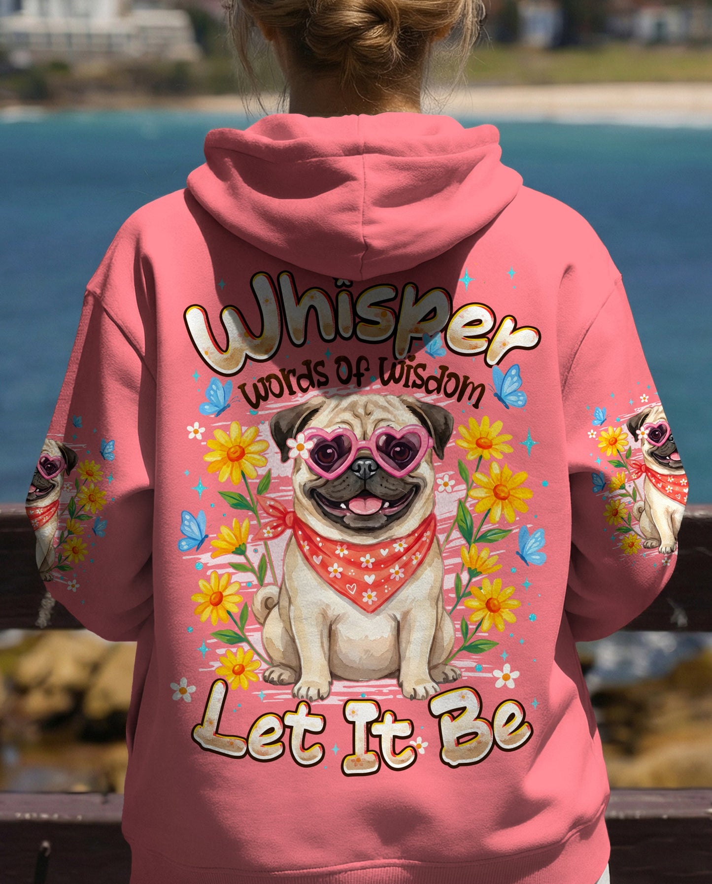 WHISPER WORDS OF WISDOM LET IT BE PUG DOG ALL OVER PRINT - TYPQ2404262