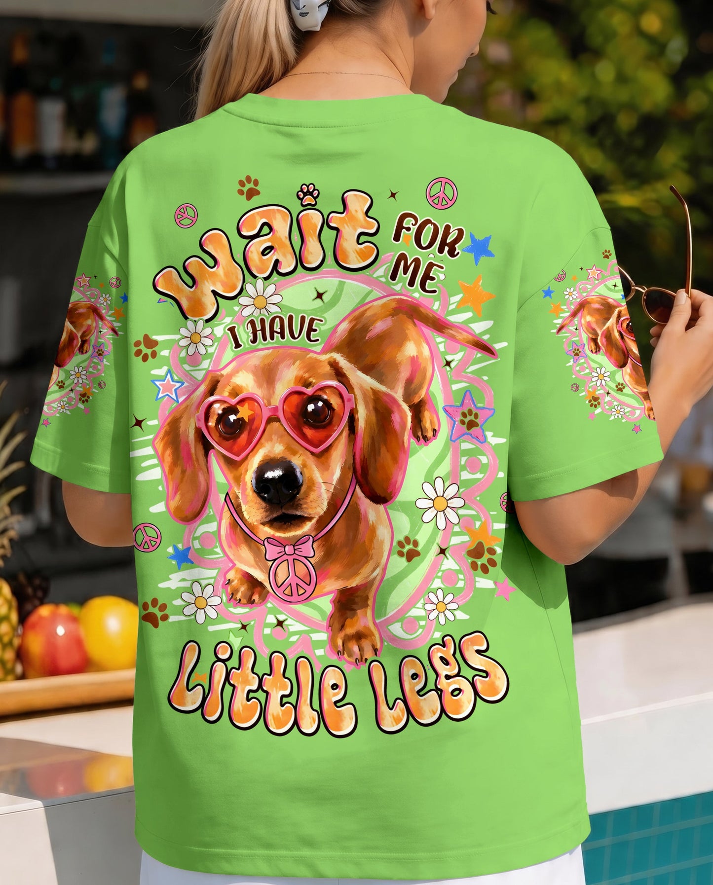 WAIT FOR ME I HAVE LITTLE LEGS DACHSHUND DOG ALL OVER PRINT - TYPQ2605262