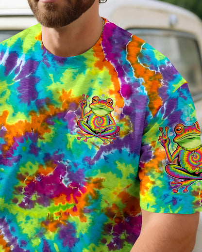 JUST BREATHE COLORFUL FROG ALL OVER PRINT - TYPQ2906261
