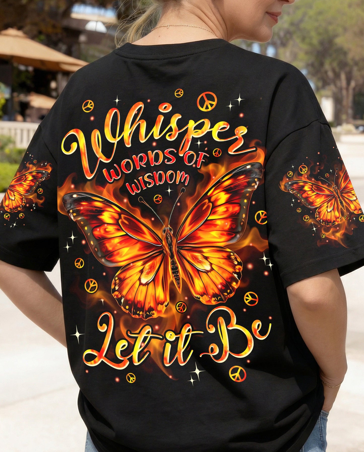 WHISPER WORDS OF WISDOM LET IT BE BUTTERFLY ALL OVER PRINT - TYPQ3006262