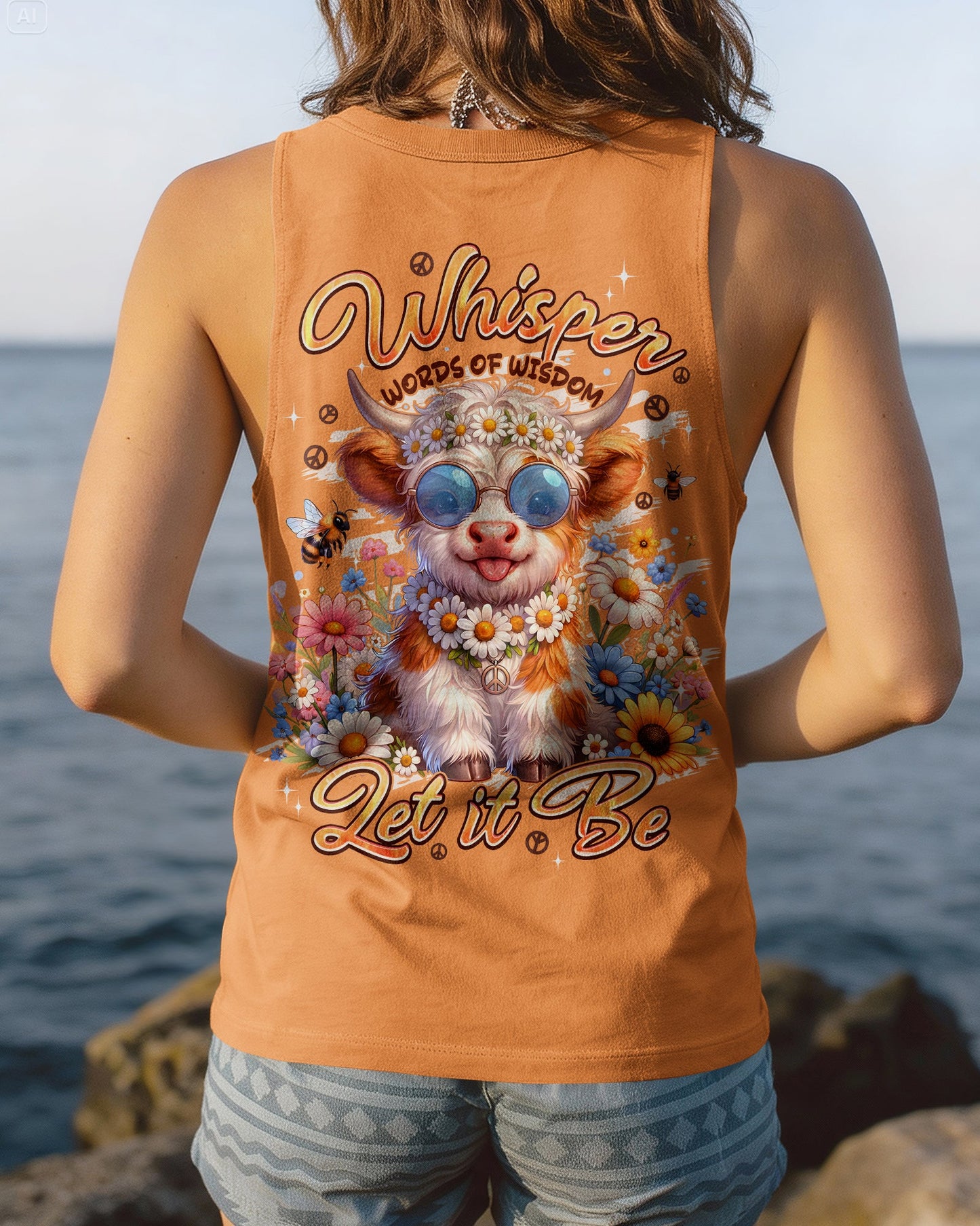 WHISPER WORDS OF WISDOM LET IT BE COW ALL OVER PRINT -TYPQ3005261