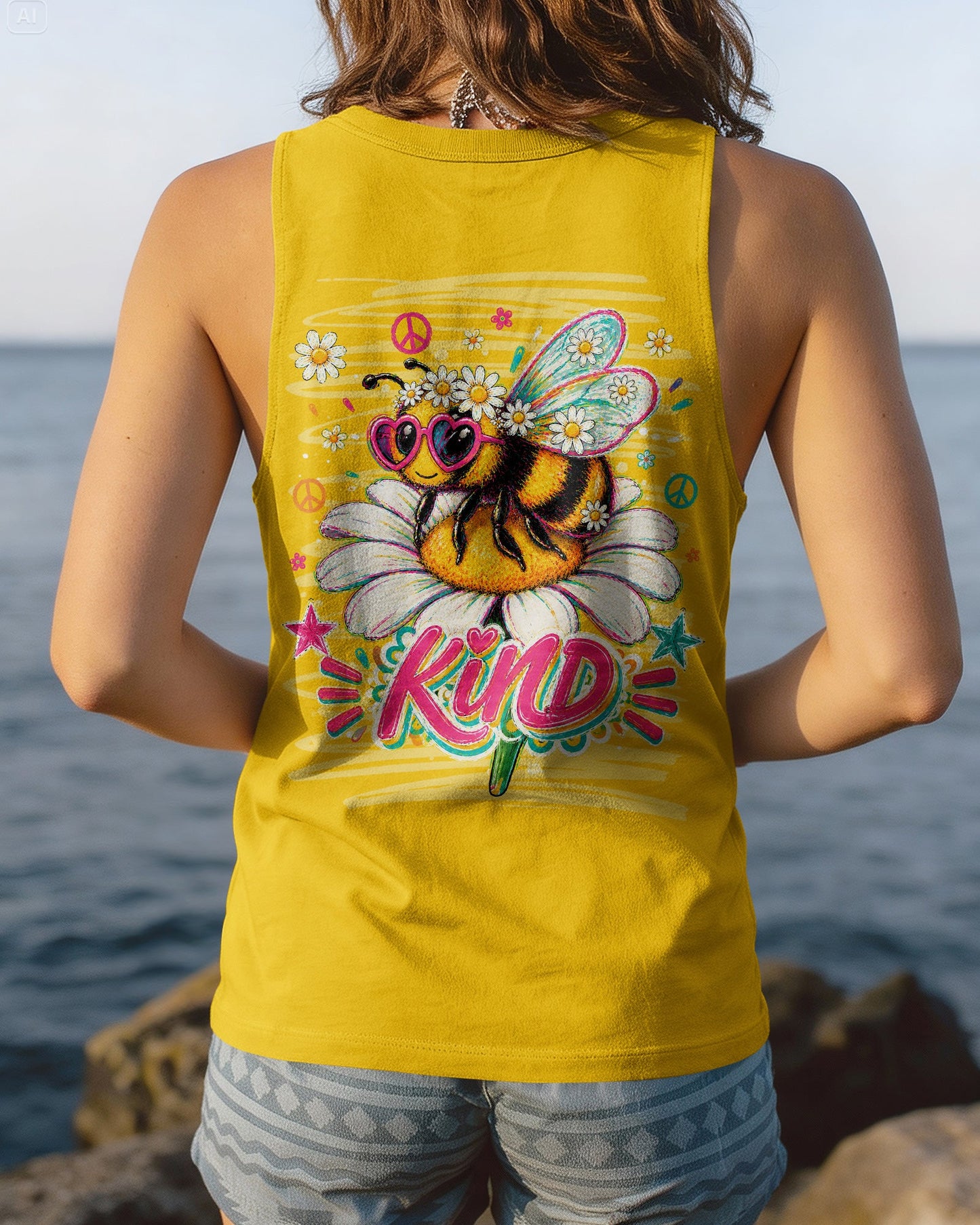 BEE KIND DAISIES ALL OVER PRINT  - TLNT0805263