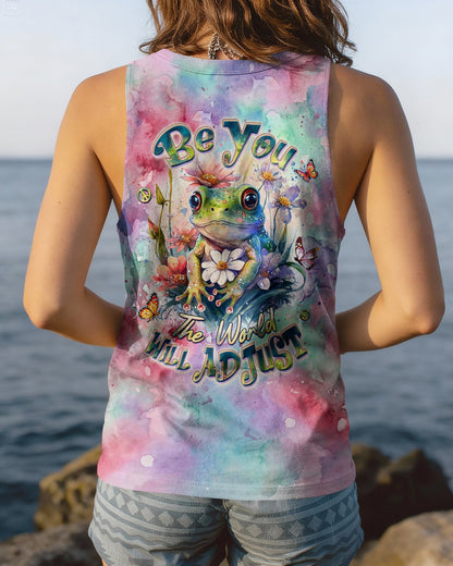 BE YOU THE WORLD WILL ADJUST FROG ALL OVER PRINT - TLHG2605262