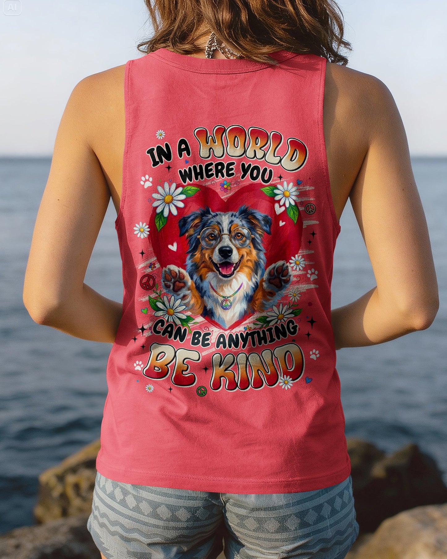 BE KIND AUSTRALIAN SHEPHERD DOG ALL OVER PRINT - TYLN0206262