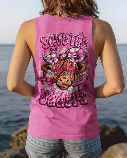 SAVE THE UDDERS HIGHLAND COW BREAST CANCER AWARENESS ALL OVER PRINT - TYQY1507262