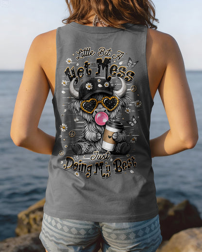 LITTLE BIT A HOT MESS COW ALL OVER PRINT  - TLHN1706264