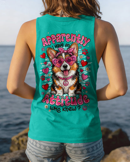 APPARENTLY I HAVE AN ATTITUDE WHO KNEW CORGI DOG ALL OVER PRINT - TYPQ1605261