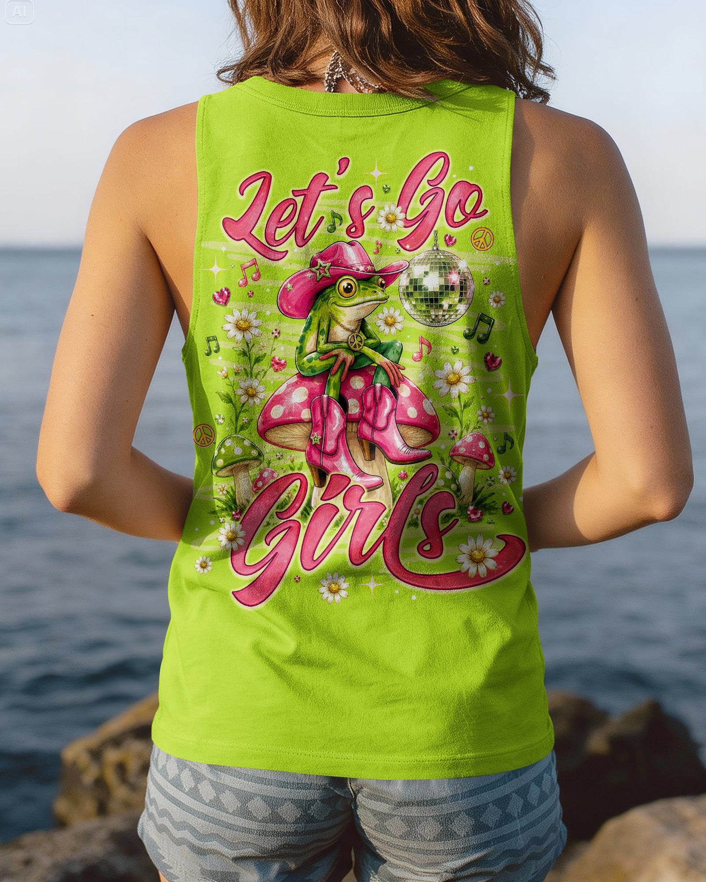 LET'S GO GIRLS FROG ALL OVER PRINT  - TLNO2705262