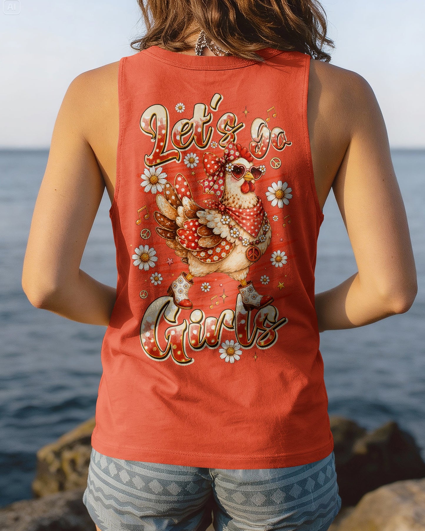 LET'S GO GIRLS HEN CHICKEN ALL OVER PRINT - TLTW2606261