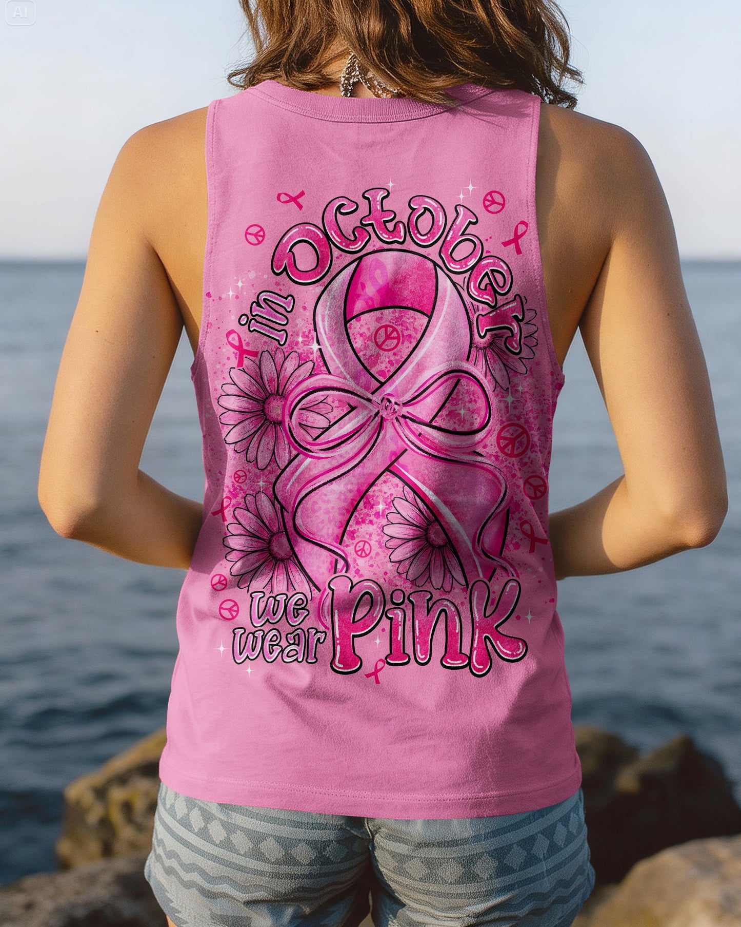 IN OCTOBER WE WEAR PINK BREAST CANCER AWARENESS ALL OVER PRINT - TYPQ2506262