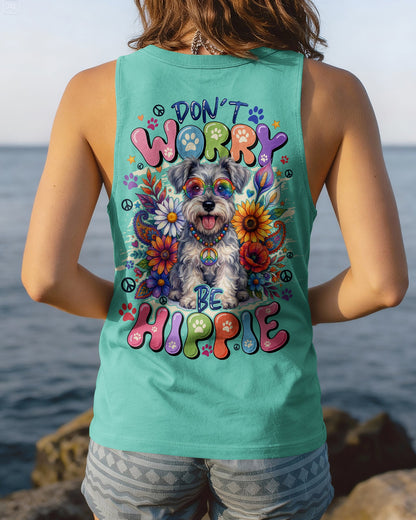 DON'T WORRY BE HIPPIE SCHNAUZER DOG ALL OVER PRINT - TYQY0605261