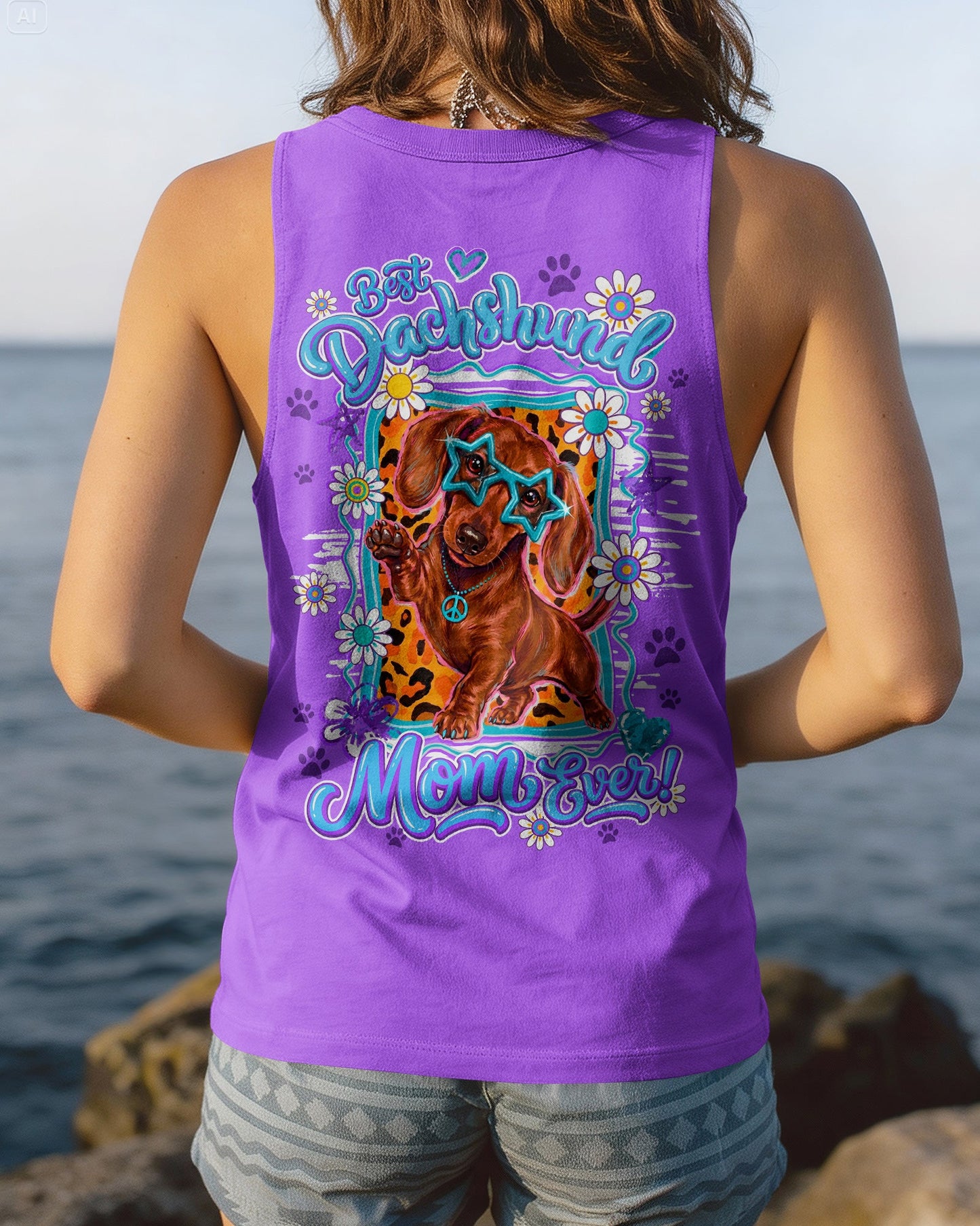 BEST DACHSHUND MOM DOG EVER ALL OVER PRINT - TY1805261