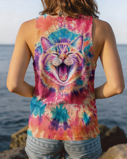JOYFUL CAT WATERCOLOR PATTERN  ALL OVER PRINT - TLNO2404261
