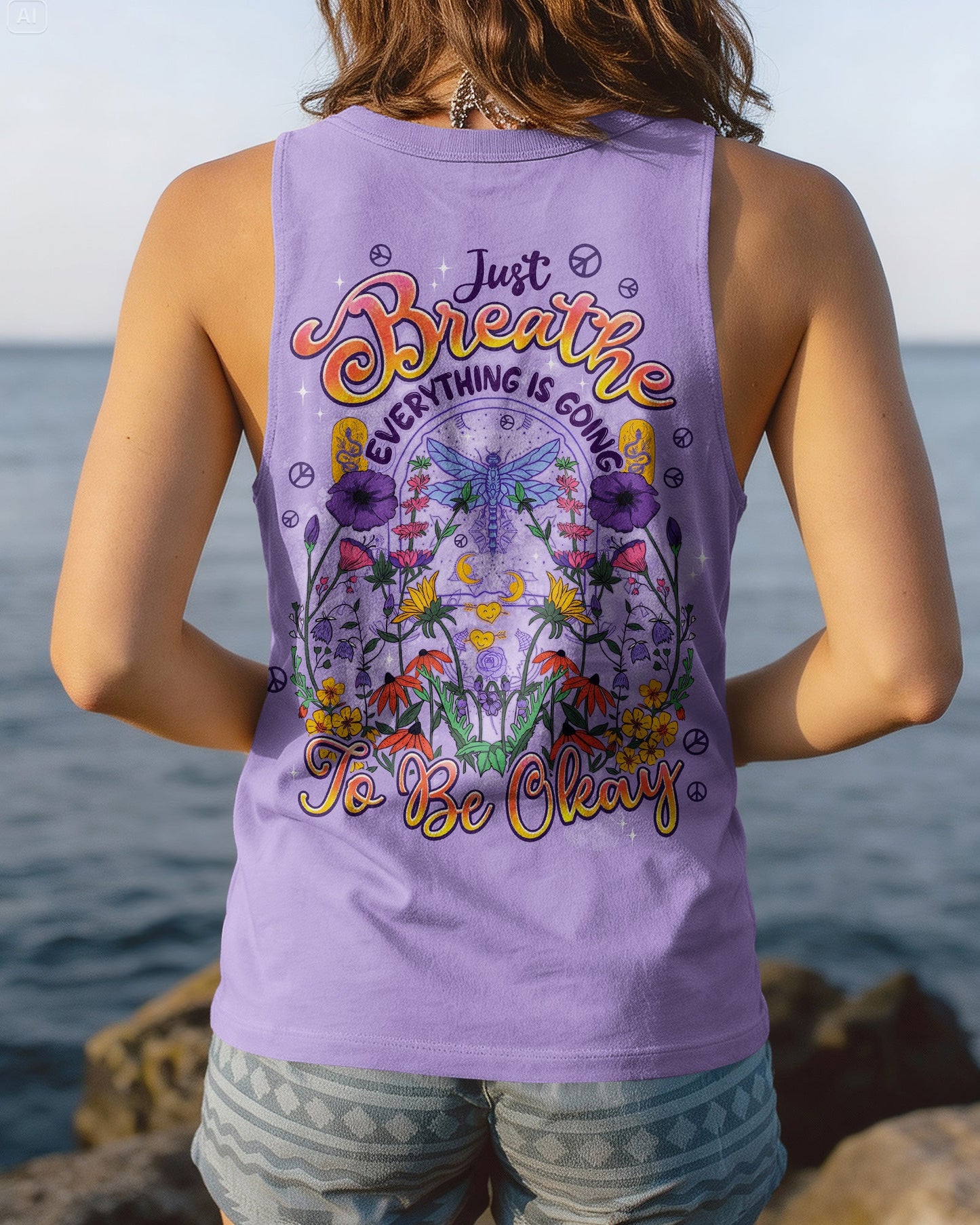 JUST BREATHE EVERYTHING IS GOING TO BE OKAY ALL OVER PRINT - TYPQ2204261