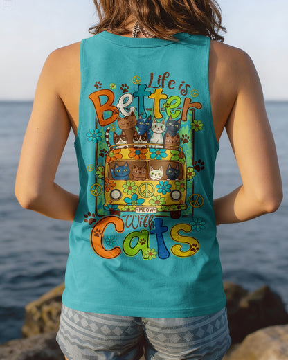 LIFE IS BETTER WITH CATS ALL OVER PRINT - TYQY2206261